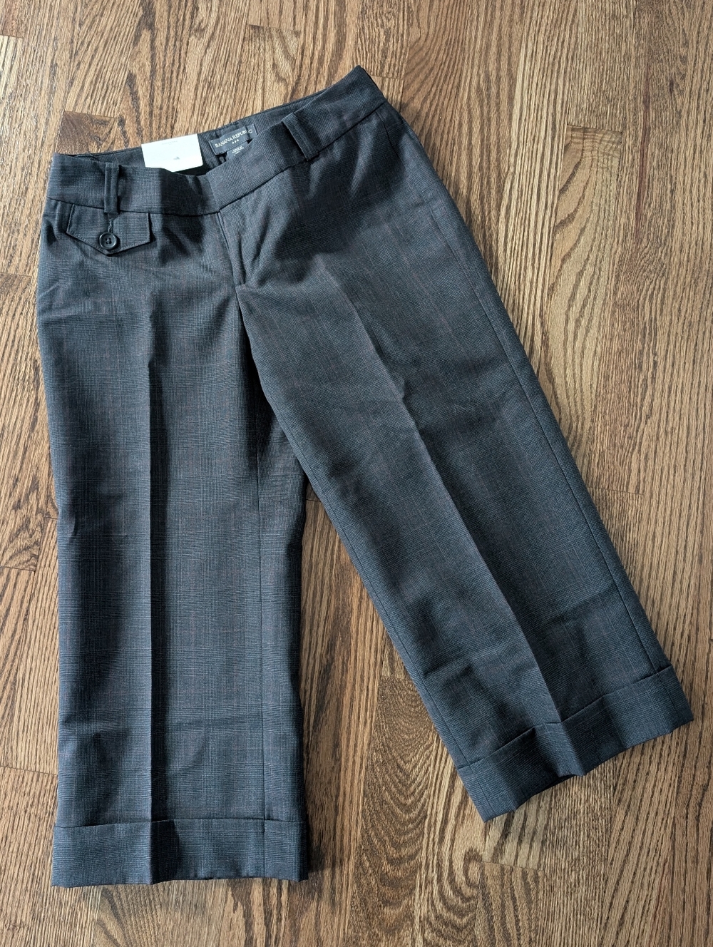 Cropped Wool-Blend Dress Pants